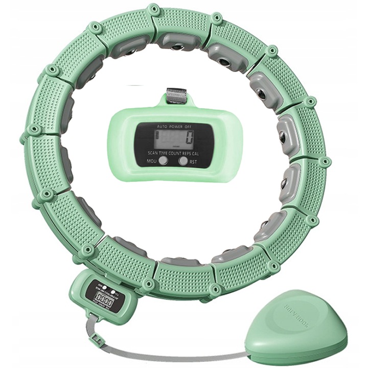 KOŁO HULA HOOP SMART MODUŁOWY MASAŻER CIAŁA Z WYPUSTKAMI I LICZNIKIEM LCD