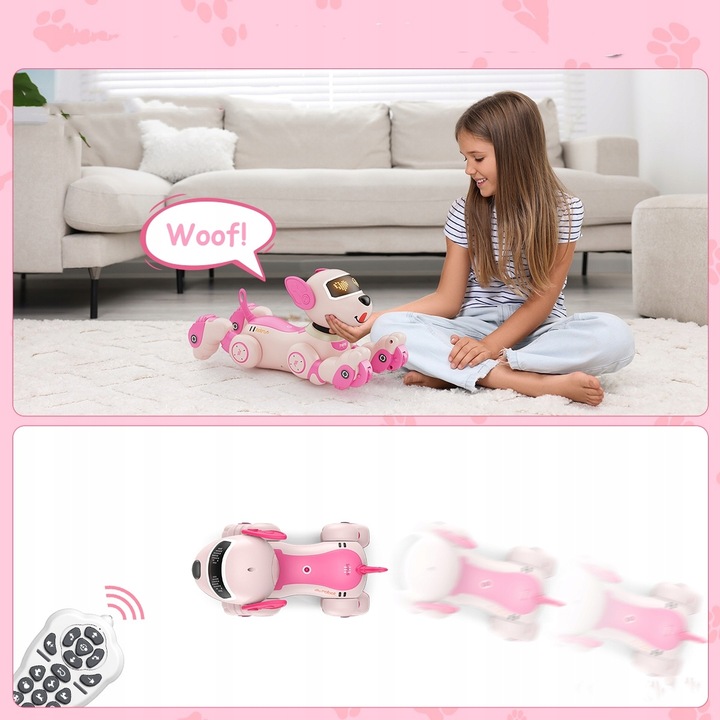 ROBOT INTERAKTYWNY PIES PIESEK ZDALNIE STEROWANY PROGRAMOWANY 20+ FUNKCJE