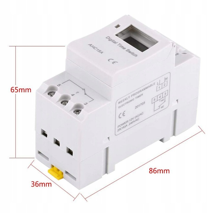 PROGRAMATOR CZASOWY SZYNĘ CYFROWY TYGODNIOWY Programowalny Zegar Cyfrowy