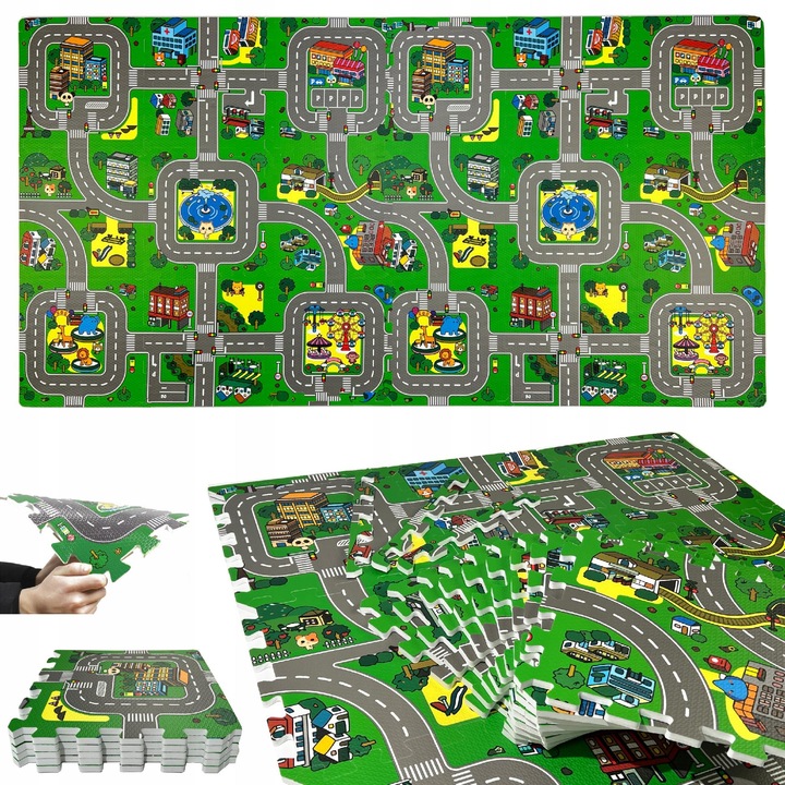 PUZZLE PIANKOWE MATA MIASTO ULICE DROGI 18EL DUŻE