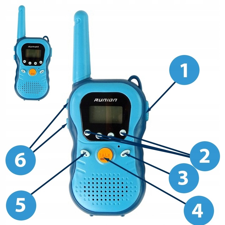 WALKIE TALKIE KRÓTKOFALÓWKI dla dzieci DUŻY ZASIĘG 3km LCD ZESTAW Łoki Toki