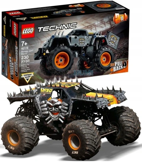 KLOCKI LEGO TECHNICS 42119 Monster Truck Jam Max-D Łazik Napęd Pull-back 7+