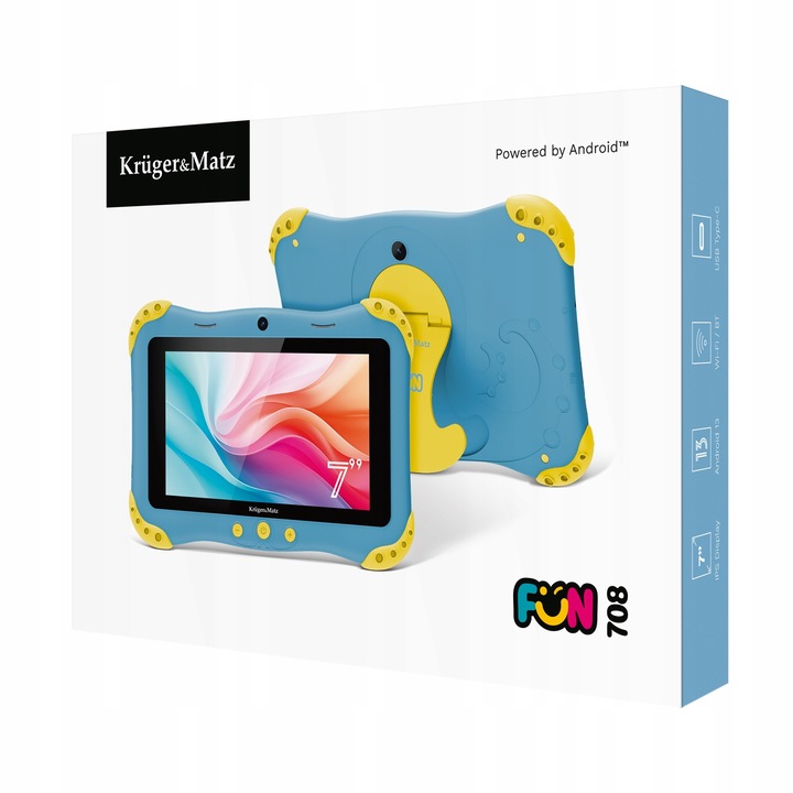 Tablet dla dzieci edukacyjny Kruger&Matz 7" FUN 708 3/32GB WiFi Android 13