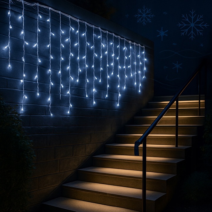 SOPLE FLASH 500 LED ZEWNĘTRZNE BIAŁE ZIMNE CHOINKOWE lampki z Flashem GRUBE