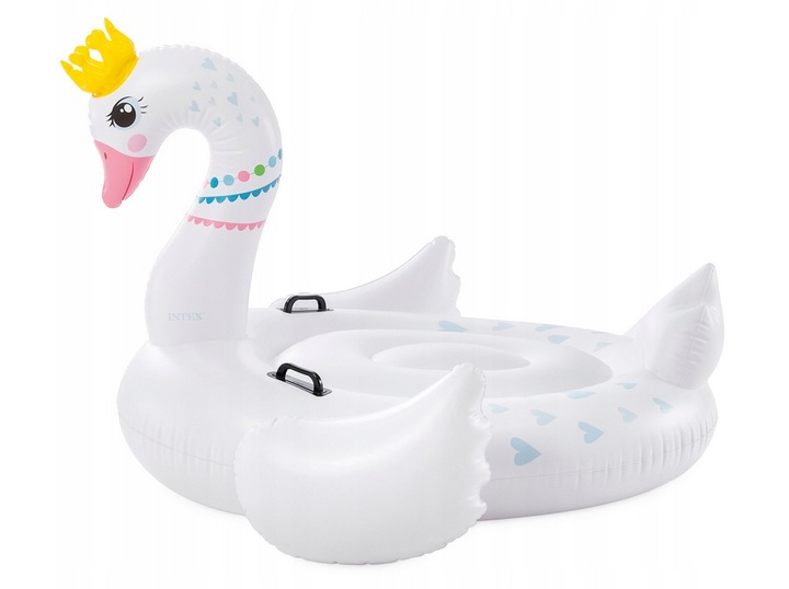 INTEX 57562 DMUCHANY MATERAC DO PŁYWANIA ZABAWKA ŁABĘDŹ 188cm x 124cm