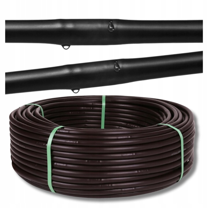 LINIA KROPLUJĄCA WĄŻ KROPLUJĄCY DO OGRODU Pocący Nawadnianie 100m Fi16