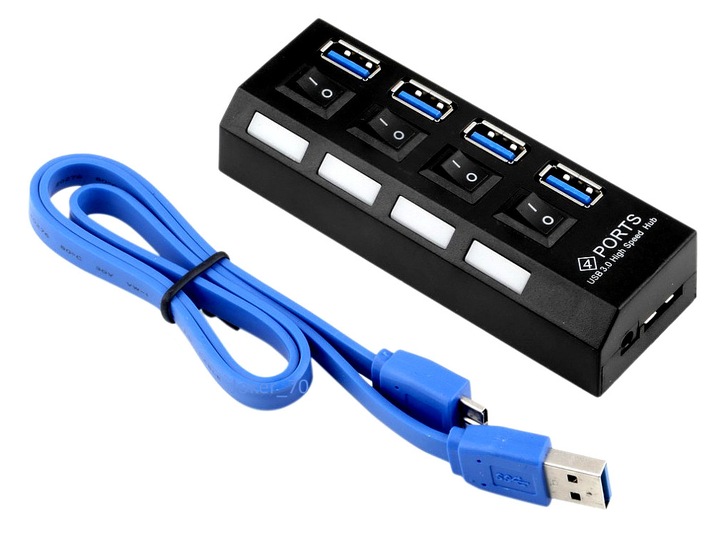 HUB USB 3.0 AKTYWNY ROZDZIELACZ 4 porty + zasilacz