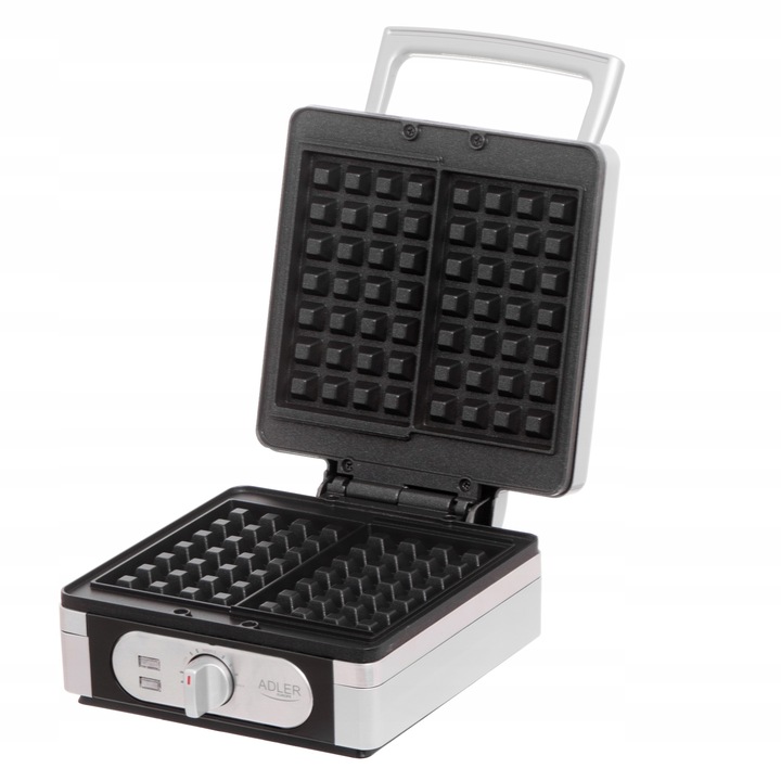 GOFROWNICA MOCNA NA 2 DUŻE CHRUPIĄCE GOFRY REGULACJĄ TEMPERATURY 2000 W