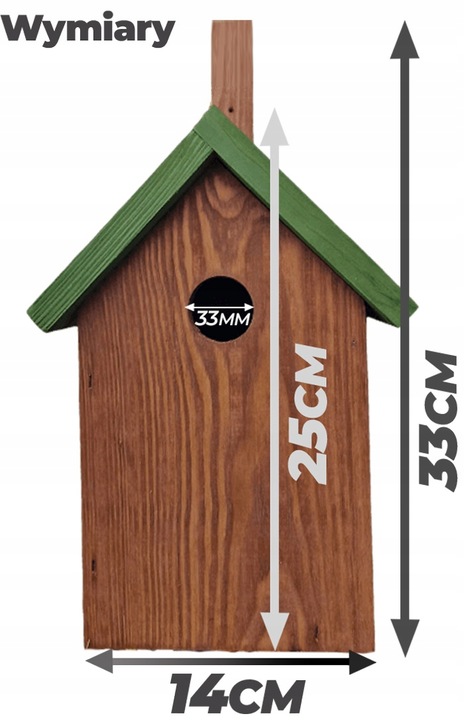 BUDKA LĘGOWA DOMEK Karmnik dla ptaków UNIWERSALNA dla sikorek, szpaków