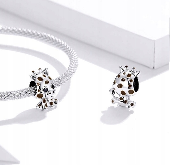 CHARMS Zawieszka ŻYRAFA srebrny charms charmsy Wysoka Jakość SREBRO s925
