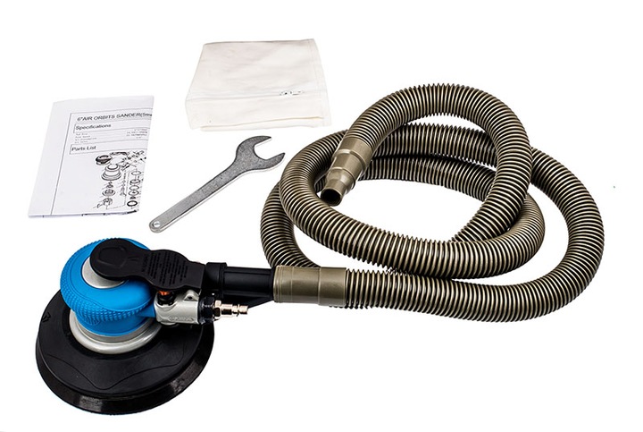 SZLIFIERKA OSCYLACYJNA PNEUMATYCZNA MIMOŚRODOWA 150mm Z WĘŻEM REGULACJA