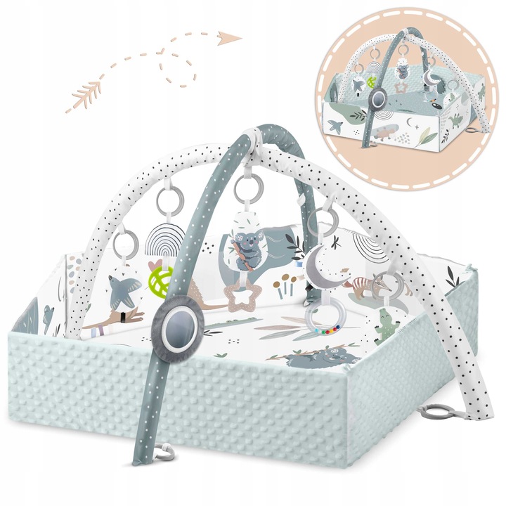 MATA EDUKACYJNA INTERAKTYWNA DWUSTRONNA SKŁADANA XXL 5w1 NUKIDO PODUSZKA