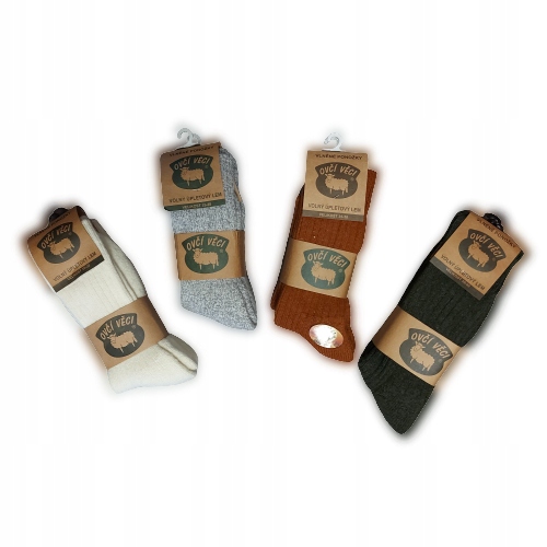 GRUBE Skarpety Wełniane Zimowe Ciepłe Damskie Męskie SZARE 2-pak 39-42