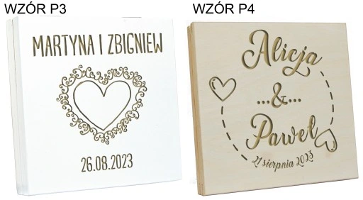 PUDEŁKO NA PIENIĄDZE PREZENT ŚLUBNY DLA MŁODEJ PARY NOWOŻEŃCÓW GRAWER
