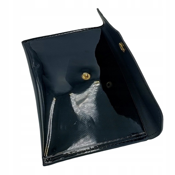 Torebka CZARNA Zestaw 3w1 Damska KLASYCZNA Lakierowana Prezent