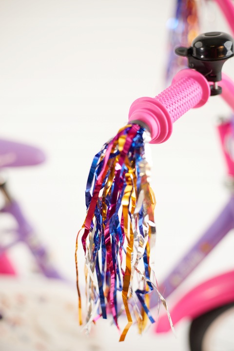 Rower 16" cali dziecięcy dla dziewczynki fotelik, kółka boczne,frędzle,kosz