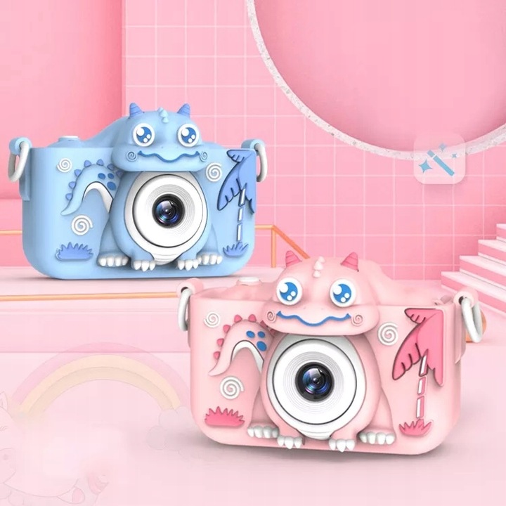 POLARX pl Dino Design: Aparat Dla Dzieci 40MP FHD 1080p Selfie z Dinozaurem