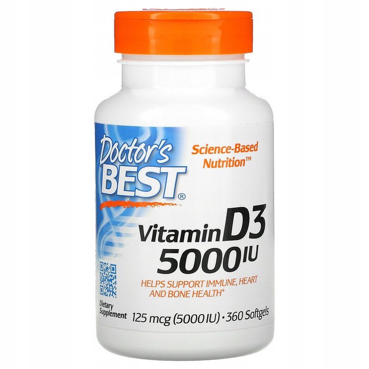 Doctor's Best WITAMINA D3 5000mg 360 kapsułek