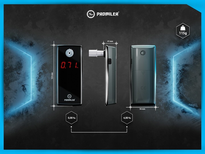 Alkomat PROMILER AL 5500 darmowy serwis 12 m-cy + kamizelka