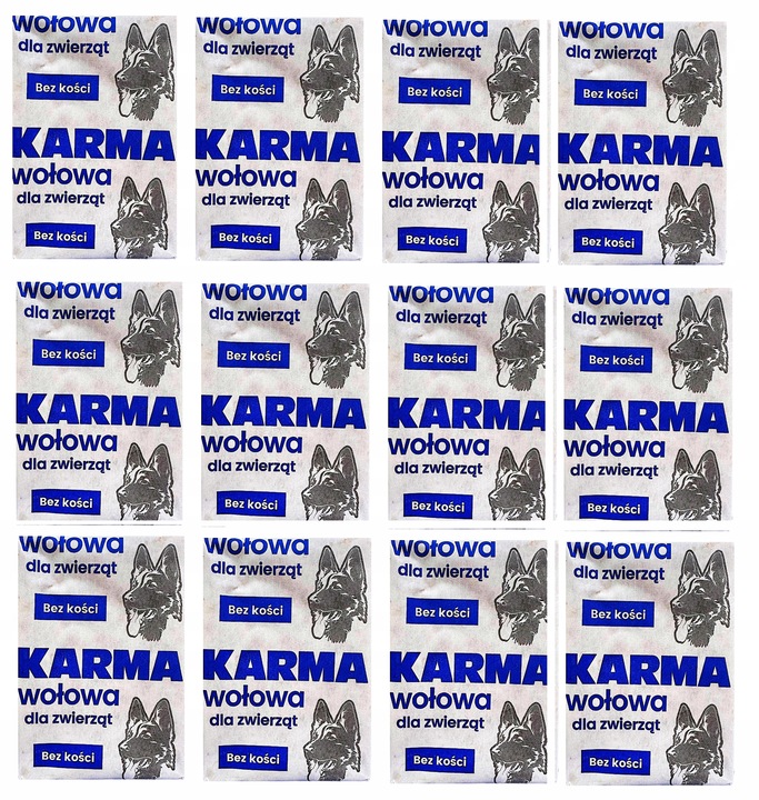 10kg Mięso mrożone 100% wołowe kostki dla psa BARF wołowina bez kości