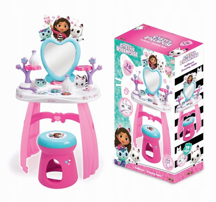 Koci Domek Gabi Toaletka z krzesełkiem Salon Piękności 10 Akcesoriów Smoby