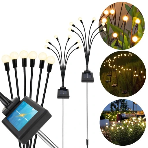 LAMPA SOLARNA WBIJANA ŚWIATEŁKA OGRODOWE DEKORACYJNE KULKI LED RGB