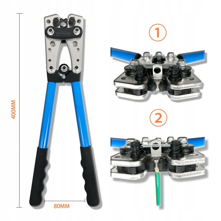 ZACISKARKA HEX PRASKA KOŃCÓWEK KABLI TULEJEK PRZEWODÓW 6-50 MM2