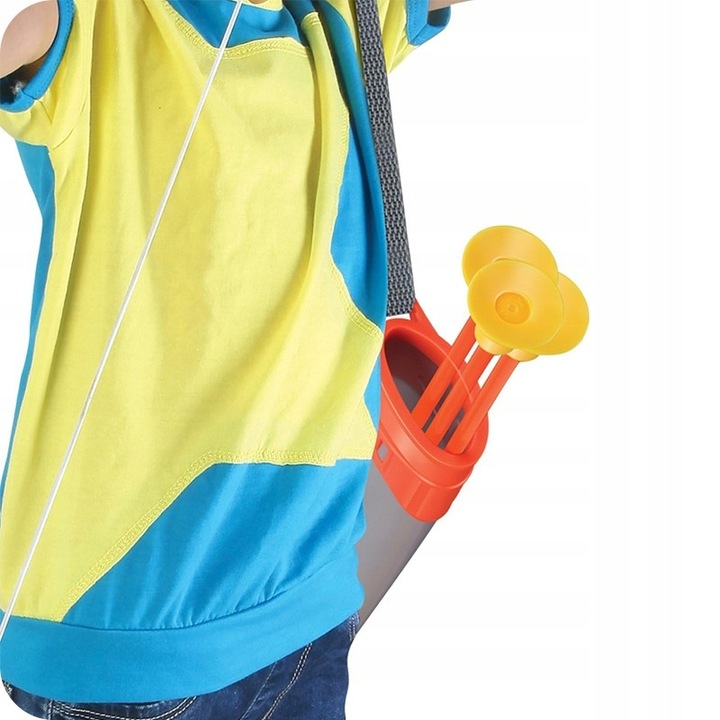 ŁUK DLA DZIECI ZESTAW Z TARCZĄ STRZAŁAMI KOŁCZANEM BEZPIECZNY ŚWIECĄCY DUŻY