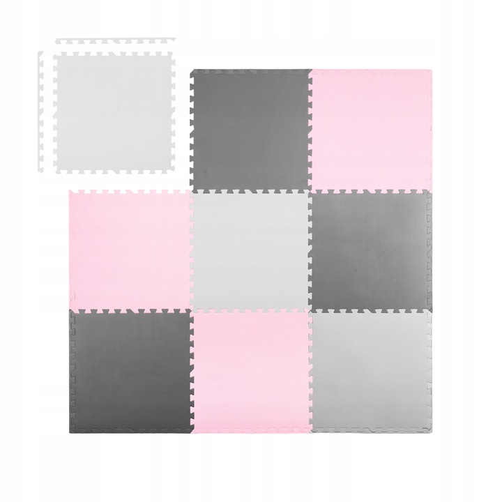 MATA PIANKOWA EVA PUZZLE EDUKACYJNA MIĘKKA DLA DZIECI 180x180cm RICOKIDS