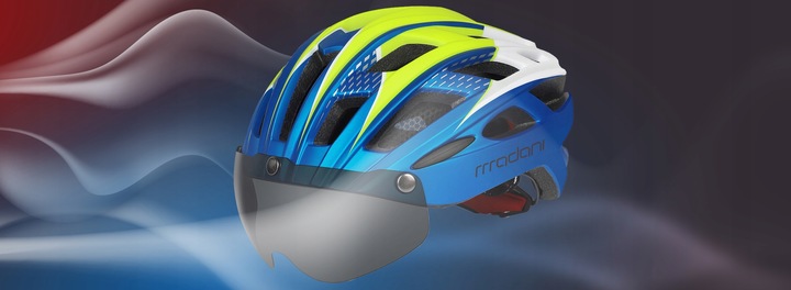 Kask rowerowy z szybą HT19 - madani