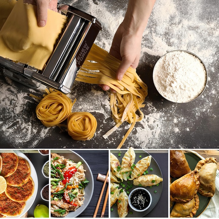 MASZYNKA DO MAKARONU I CIASTA RĘCZNA KRAJARKA KRAJALNICA STAL NIERDZEWNA XL