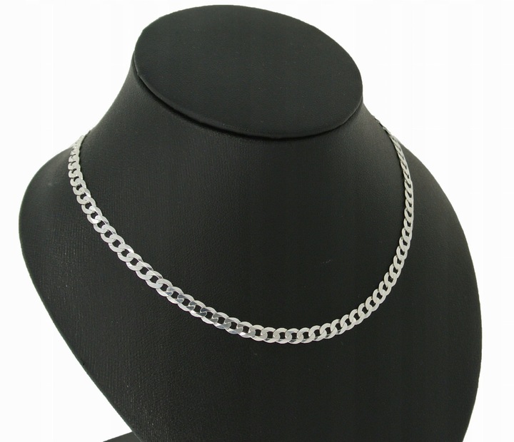 SREBRNY MĘSKI OKAZAŁY ŁAŃCUSZEK PANCERKA 045/55cm DLA NIEGO SREBRO 925