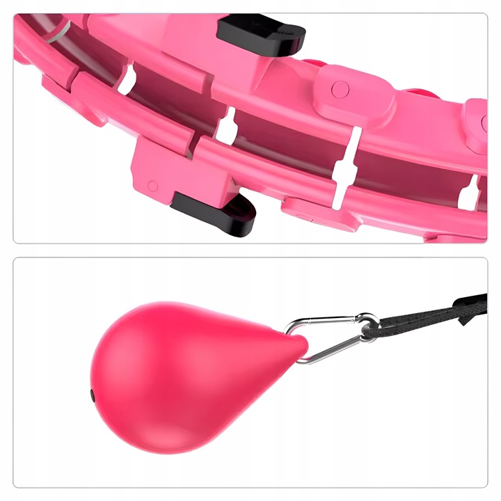 HULA HOP Z OBCIĄŻENIEM PLUS SIZE XXL WYPUSTKAMI ODCHUDZAJĄCE SKŁADANE SMART