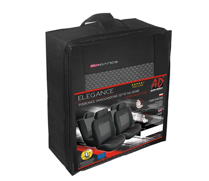 Pokrowce materiałowe uniwersalne na fotele samochodowe grafitowe
