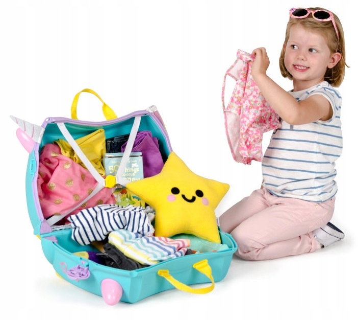 TRUNKI JEŻDŻĄCA WALIZECZKA JEŹDZIK 2w1 WALIZKA DLA DZIECKA