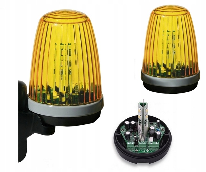 Uniwersalna Lampa sygnalizacyjna LED 12-230V do bramy KOGUT - Antena uchwyt