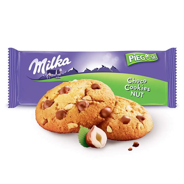 9x Milka Pieguski Choco Cookie Nut 135g
