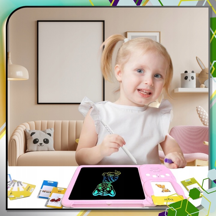 CZYTNIK KART DO NAUKI SŁÓWEK ANGIELSKI ZABAWKA DLA DZIECI RYSIK ZNIKOPIS