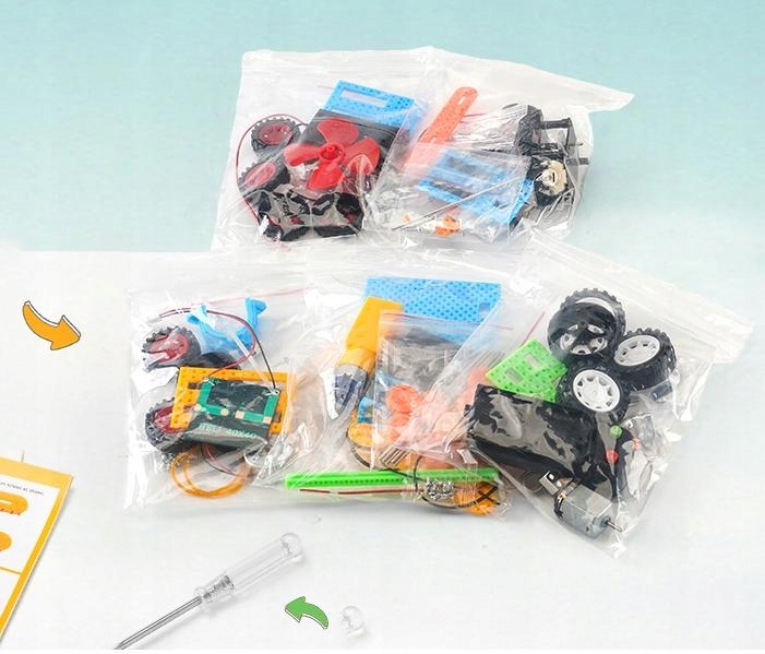 ZESTAW MAŁY ELEKTRONIK EKSPERYMENTY ZABAWKA ROBOT SAMOCHÓD ELEKTRYK NAUKA