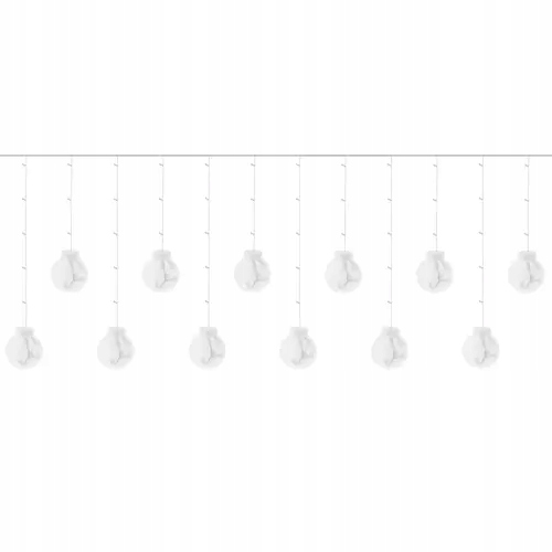 Kurtyna Świetlna 108LED Zewnętrzna Węwnętrzna USB Biały Zimny Lampki