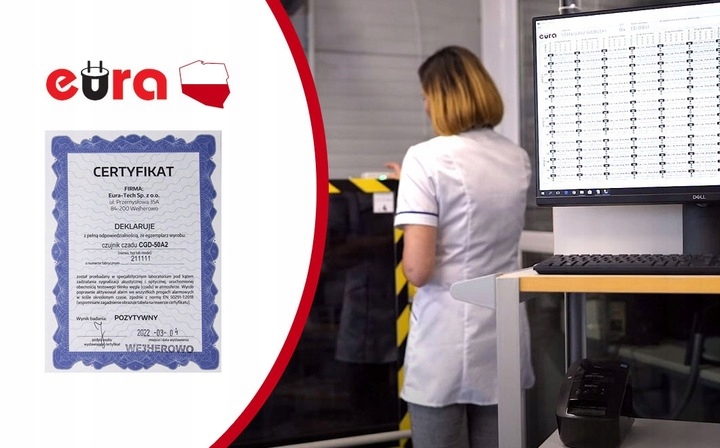 Czujnik czadu Tlenku węgla Detektor CO Bezprzewodowy bateryjny cert. CNBOP