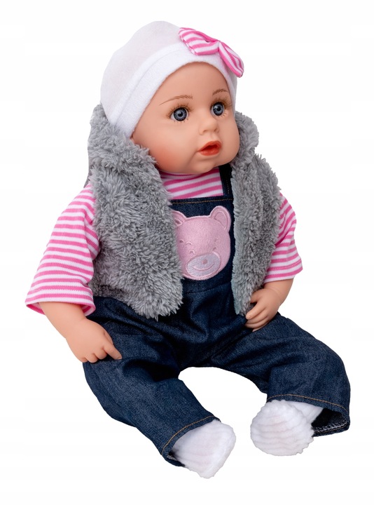 Wózek z lalką Doris SPACRÓWKA DLA LALEK + Duża INTERAKTYWNA LALKA BOBAS