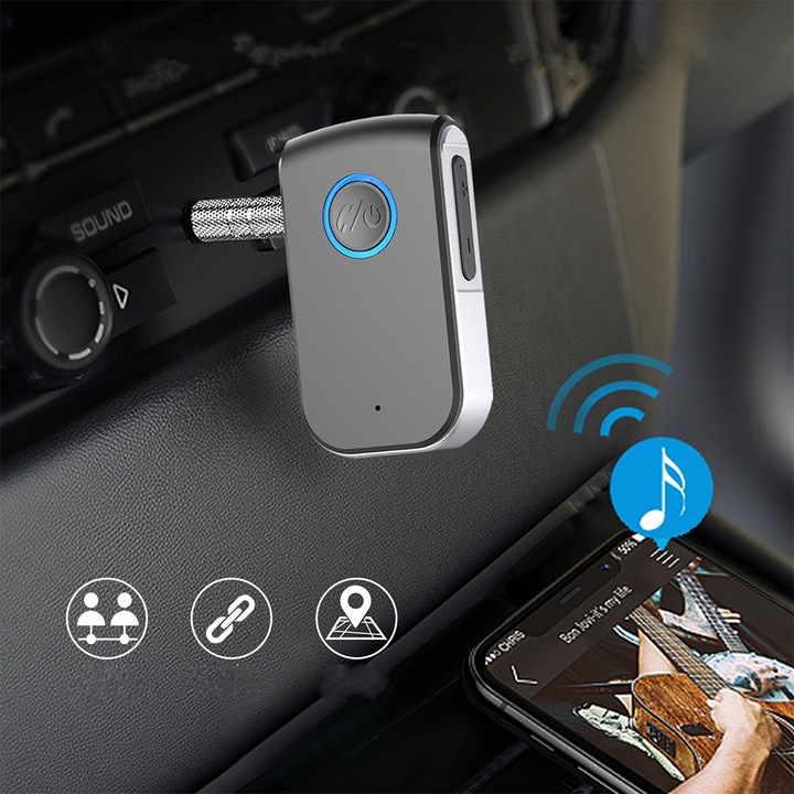 BEZPRZEWODOWY ODBIORNIK BLUETOOTH 5.0 ADAPTER TRANSMITER AUX MINI-JACK 3.5