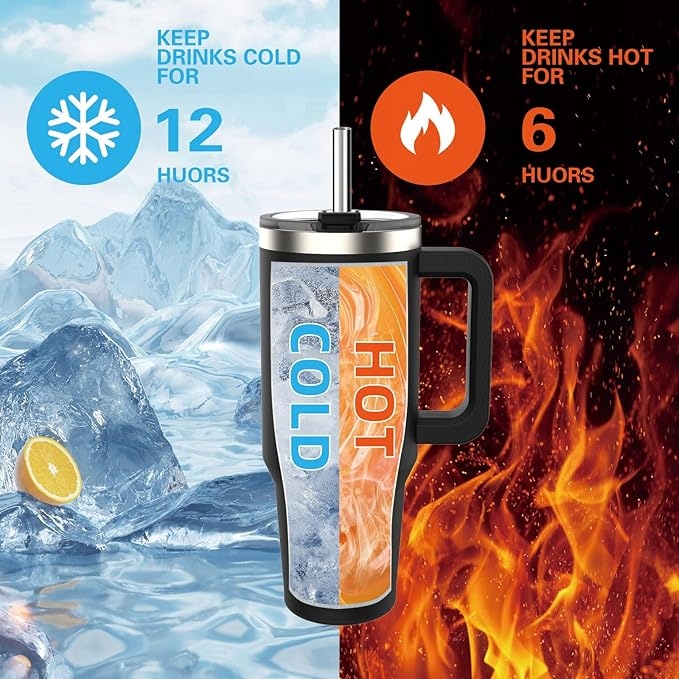 WATERSY Kubek do kawy na wynos, kubek termiczny 1,182L