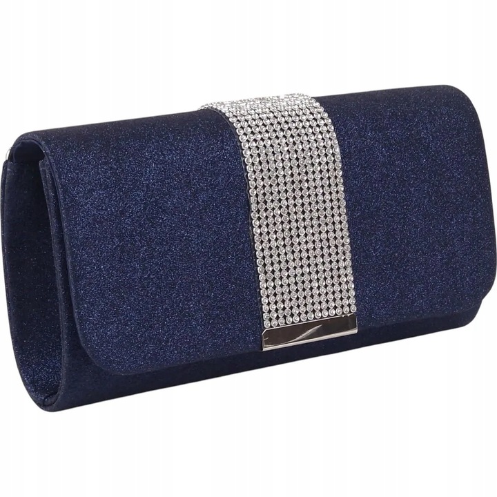 Torebka kopertówka wizytowa wieczorowa granatowa