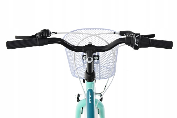 Rower Dziecięcy MTB 20'' LAZARO ZOE 6 BIEGÓW SHIMANO MIĘTA KOSZYK