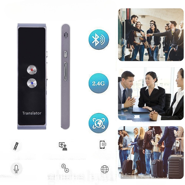 Translator Głosowy T8 Z Bluetooth 4.0 i Wsparciem Android/iOS
