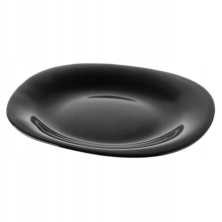 TALERZ DESEROWY 21,5 cm CZARNY TALERZE ZESTAW TALERZY NA CIASTO 6 szt