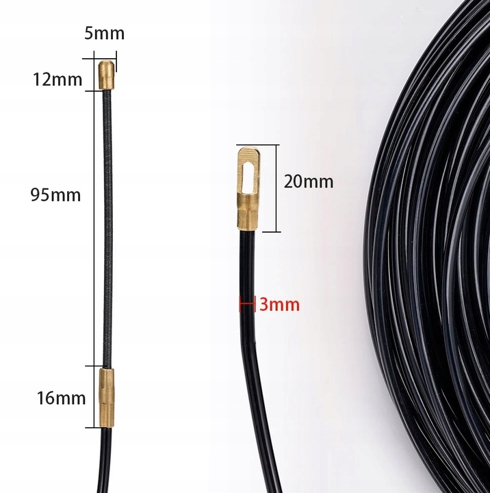 PILOT LINKA do przeciągania kabli WŁÓKNO fi 4 30m