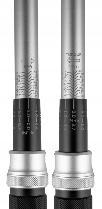 KLUCZ DYNAMOMETRYCZNY Z BLOKADĄ CERTYFIKAT KALIBRACJI ETUI 40-220NM 1/2"JCB